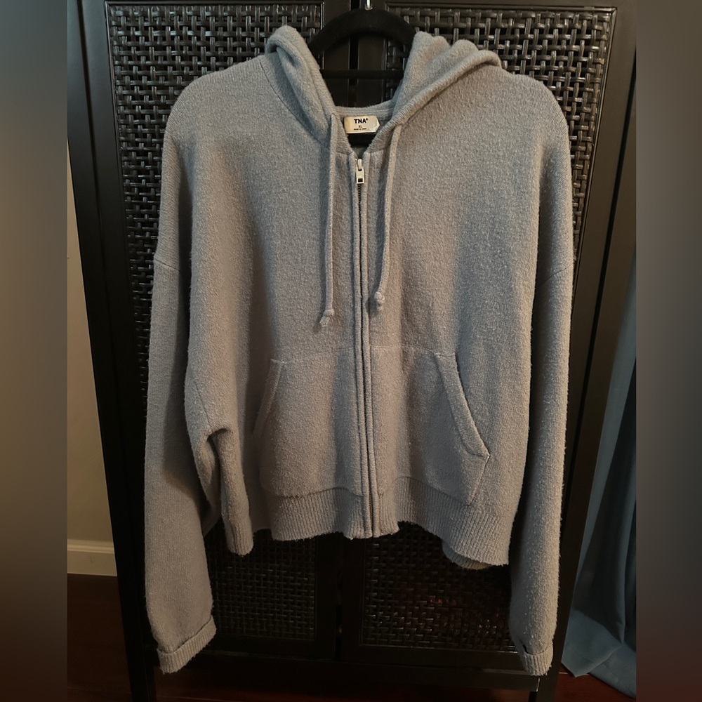 Aritzia TNA Shady Blue Peyton Zip Hoodie